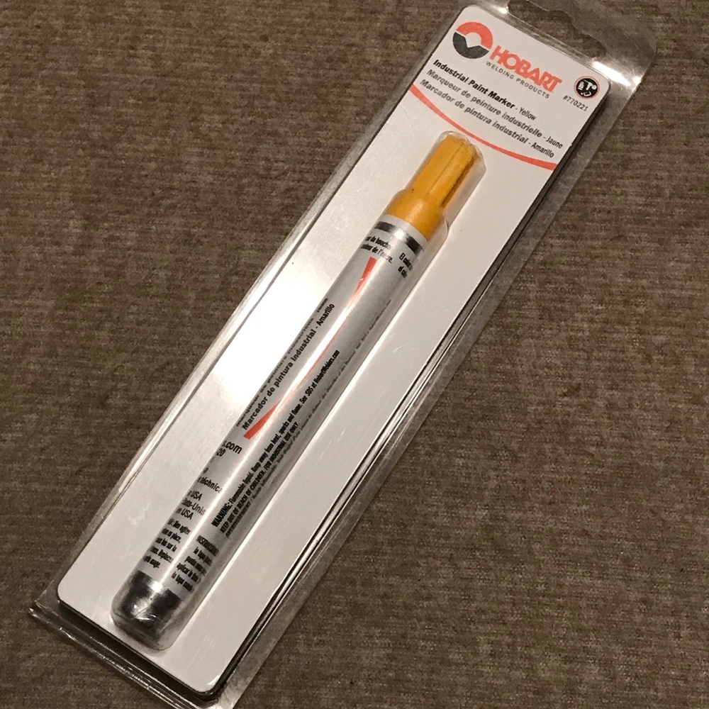 Hobart Welding Products Yellow Industrial Paint Marker Pen # 770221
Valve-action